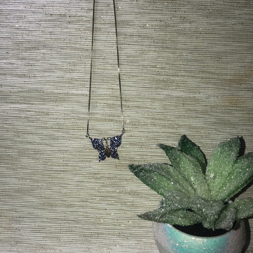 Tanzanite butterfly pendant from QVC